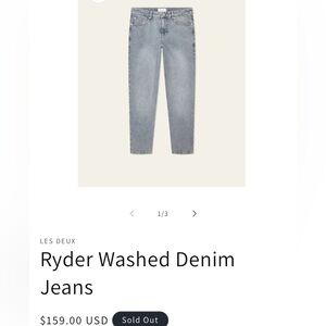 Les Dues Ryder Vintage Wash Denim Jean straight 501 Fit 32x32 Aime Leone Dore